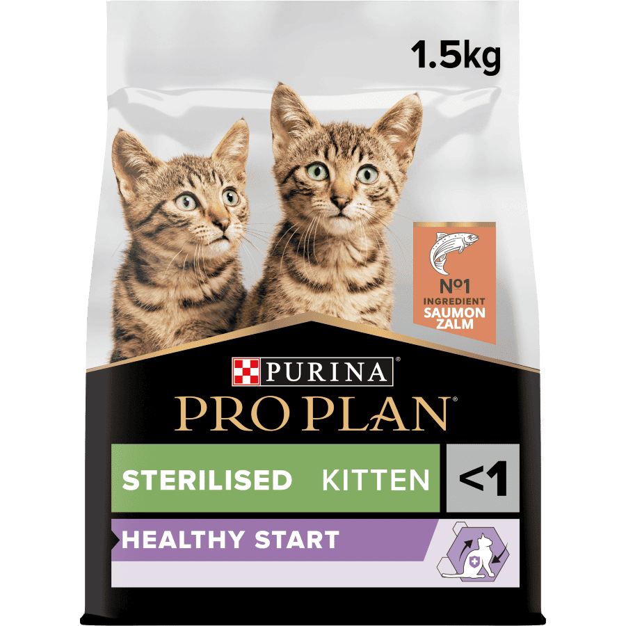 PRO PLAN STERILISED KITTEN HEALTHY START,SALMON 1.5 KG