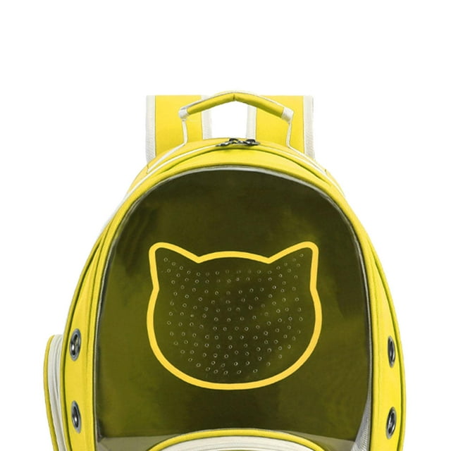 Petstranaut BackPack Bobble Cat Face Yellow