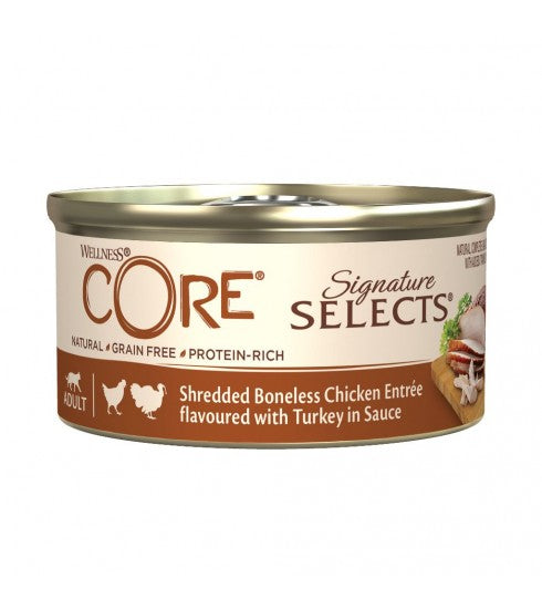 Wellness Core Signature Selects Shredded Chick with Turk Adult Cat 79g