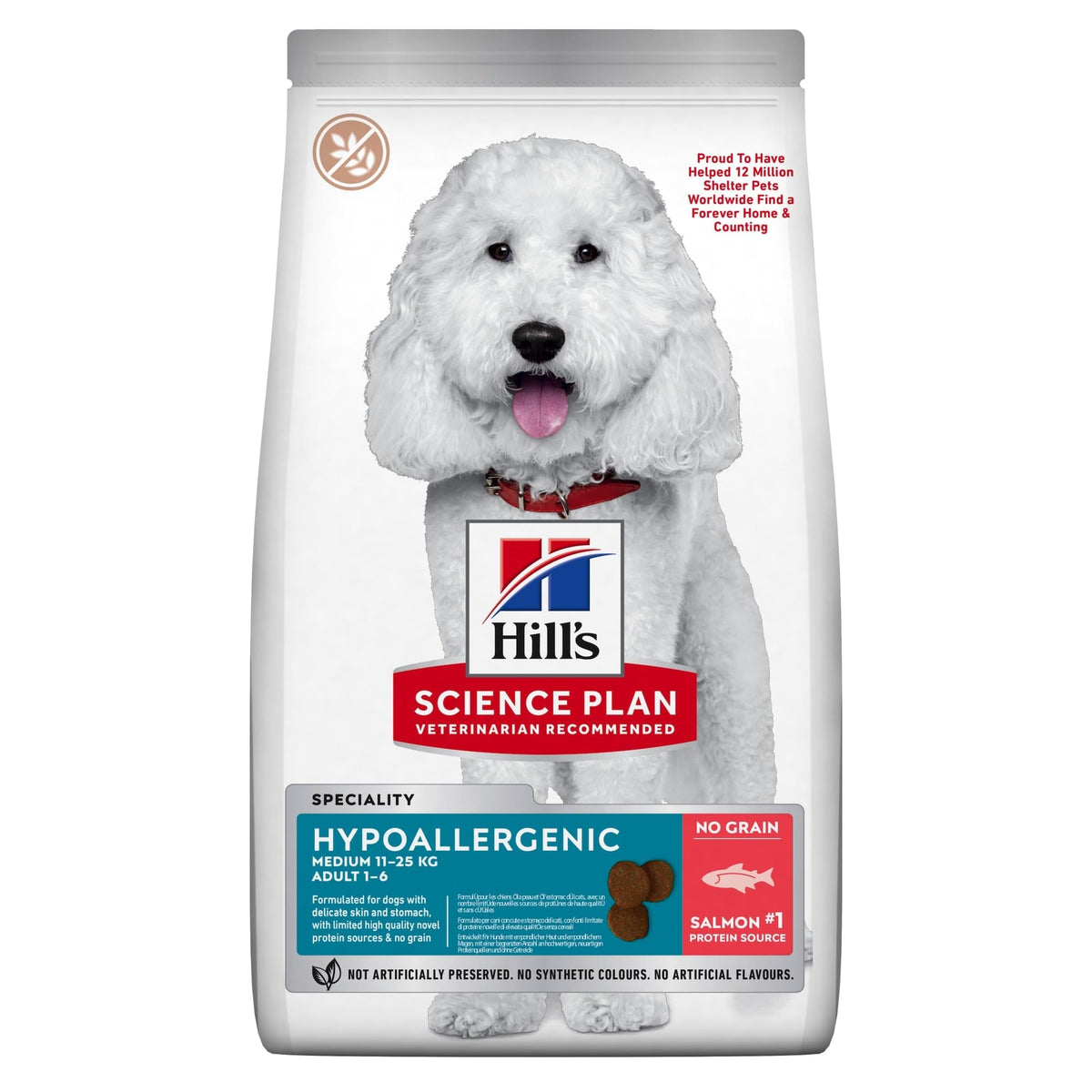 Hill's Science Plan Hypoallergenic Medium Breed Adult Dry Dog Food with Salmon (12kg)