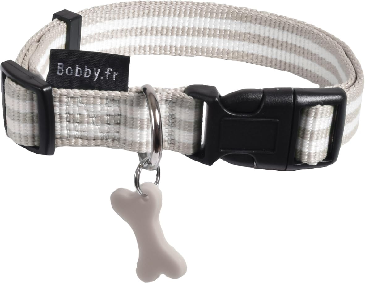 Bobby Collar Stripe Taupe Medium
