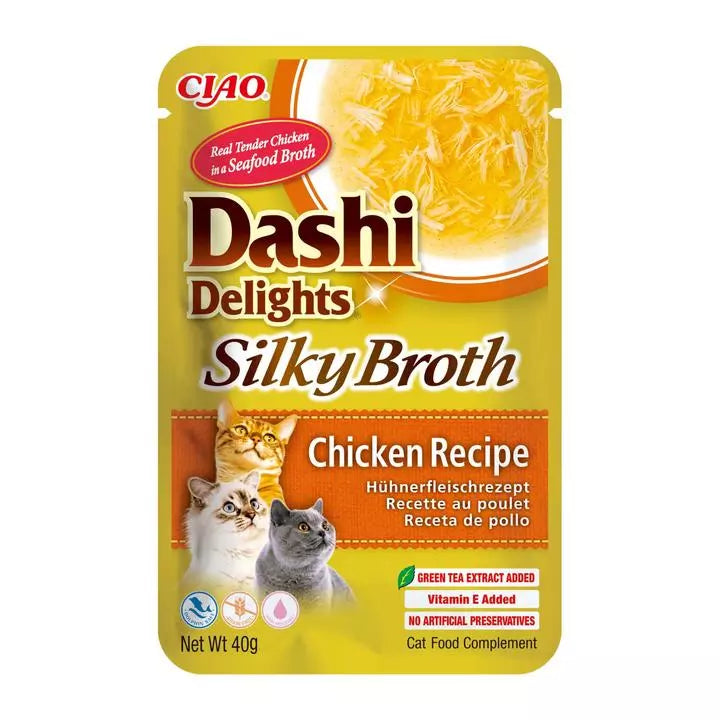 Inaba Dashi Delights Silky Broth Chicken Recipe Cat Treats 40G