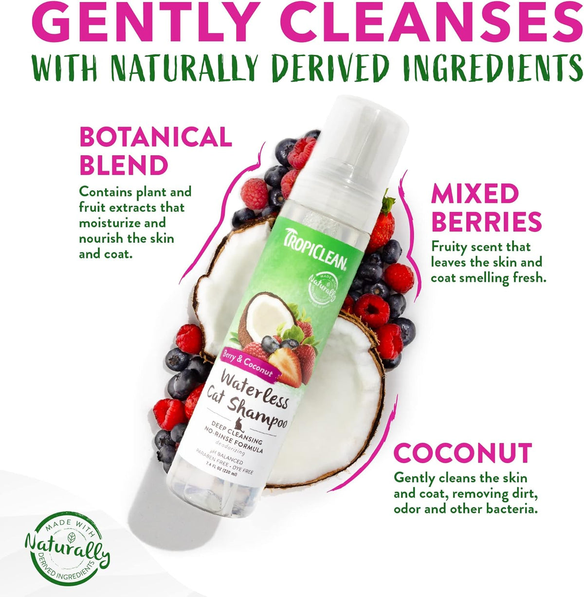 Tropiclean Waterless CAT Shampoo Deep