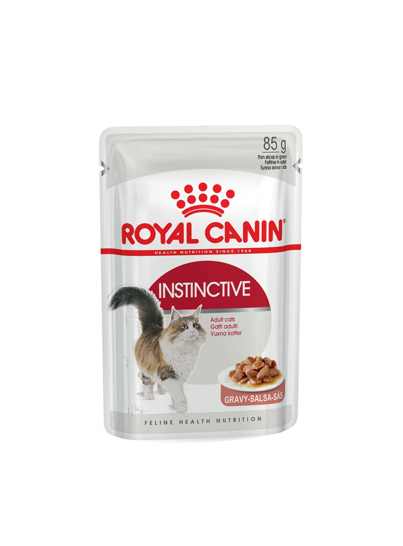Royal Canin Feline Health Nutrition Instinctive Adult Cats Gravy (Wet Food - Pouches) Pack of 12