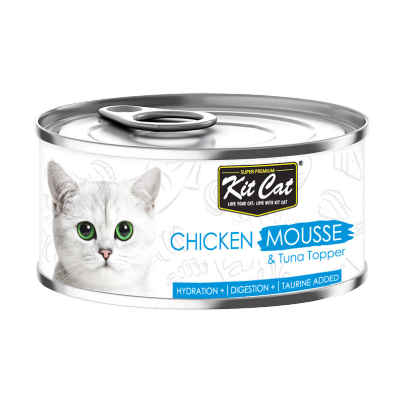 Kit Cat Chicken Mousse With Tuna Topper 80g