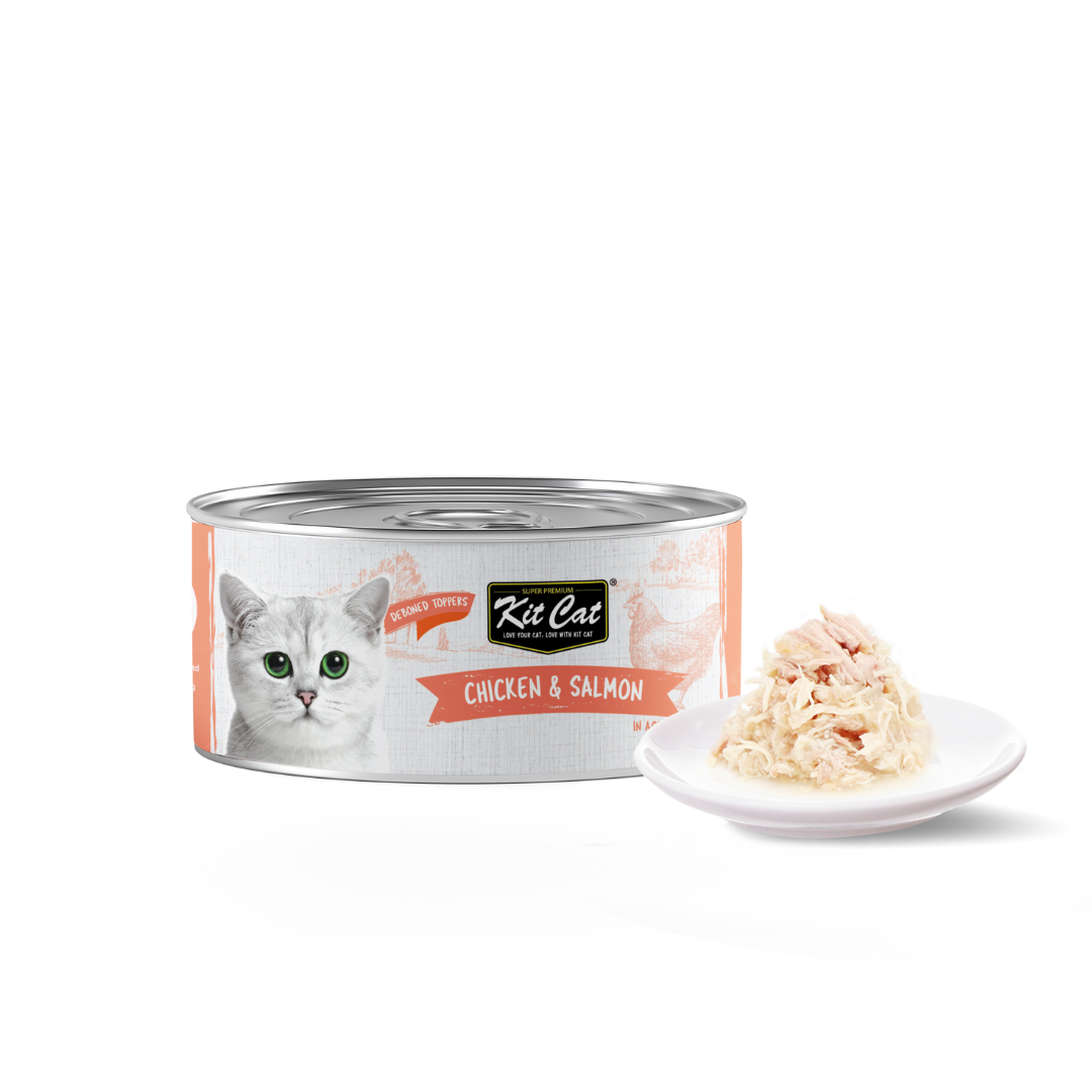 Kit Cat Chicken & Salmon Toppers 80g