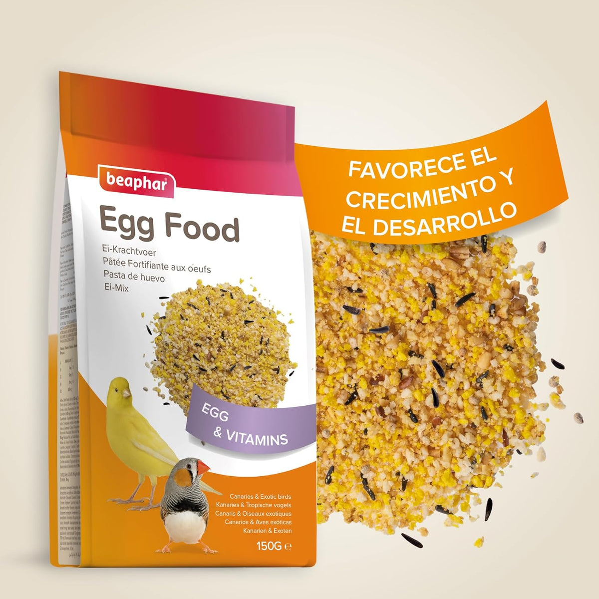Beaphar Egg Food For Canaries And Exotic Birds - 150g