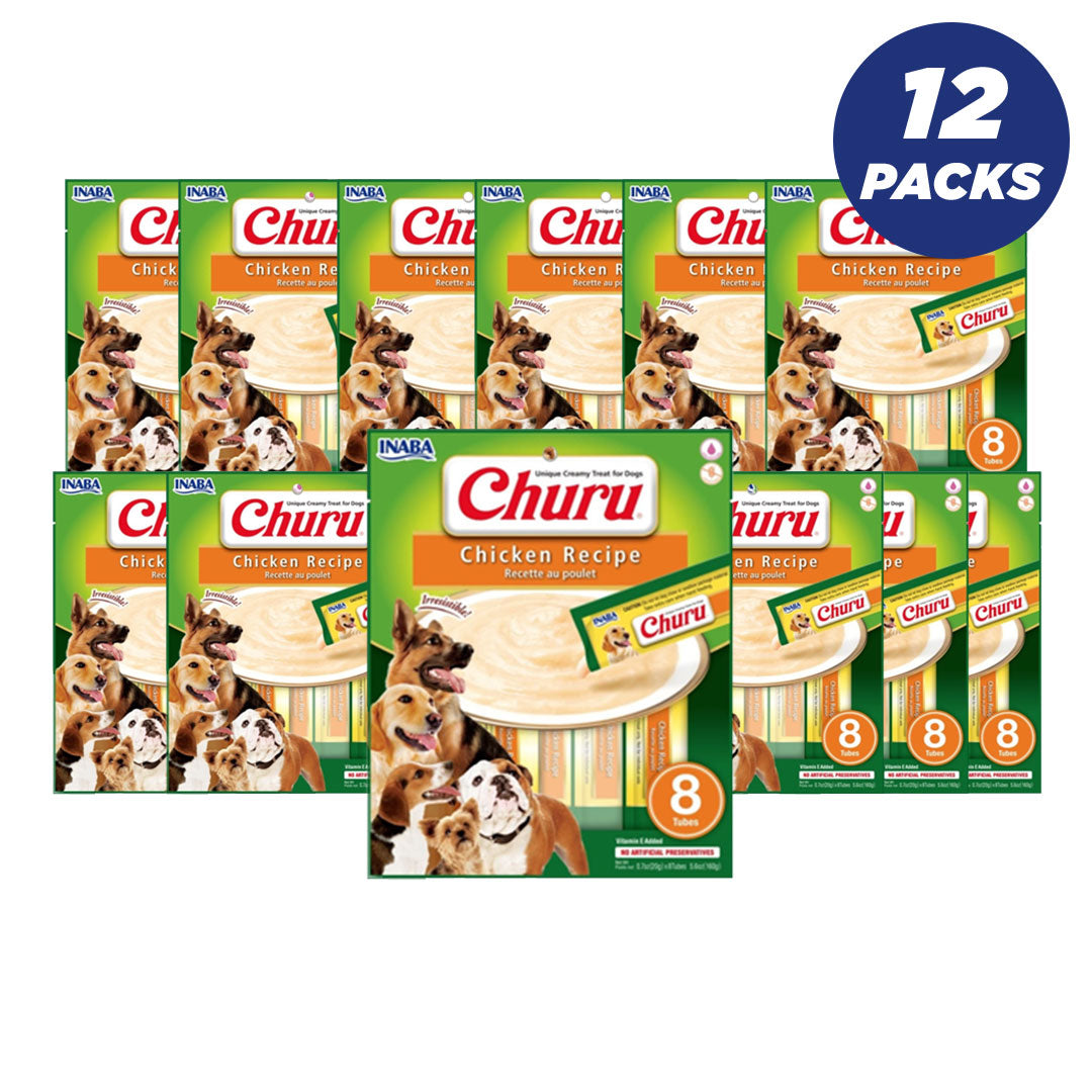 Inaba Churu Chicken Recipe 56G/4 Sticks Per Pack - Pack Of 12