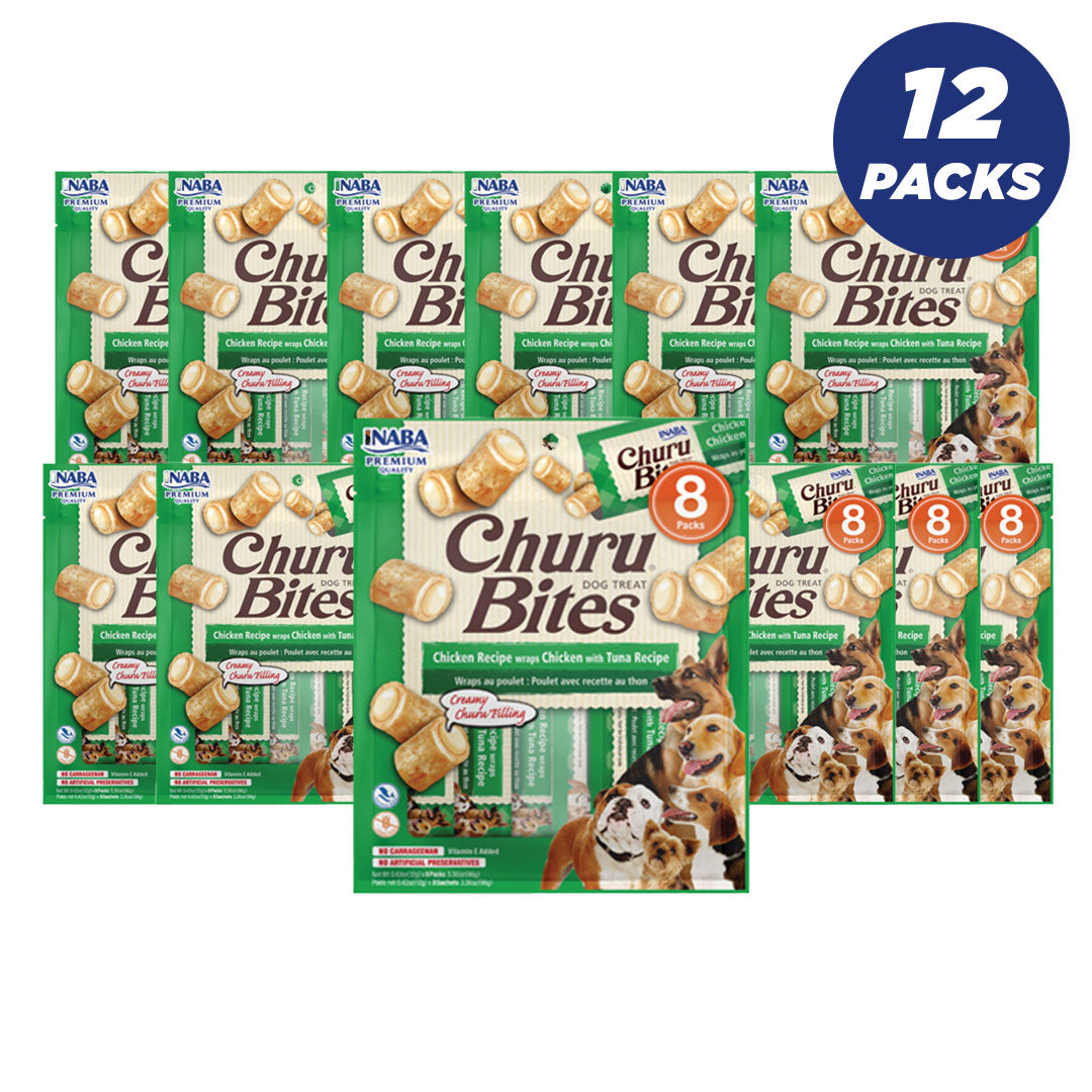Inaba Churu Chicken Recipe Wraps Chicken With Tuna Recipe 96G/8 Packs Per Pack - Pack Of 12