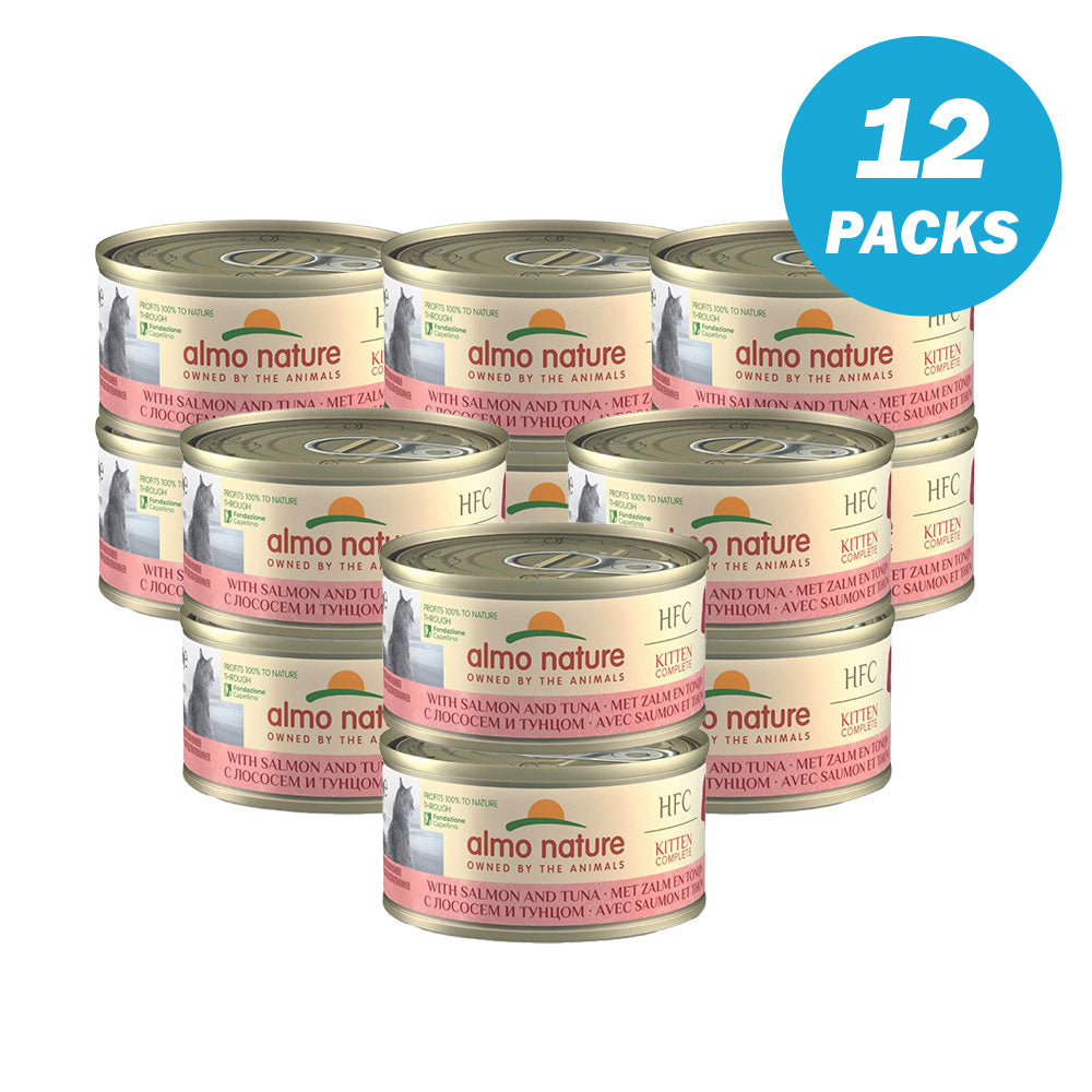 Almo Nature Kitten - Salmon and Tuna Wet food 70 g - Pack of 12