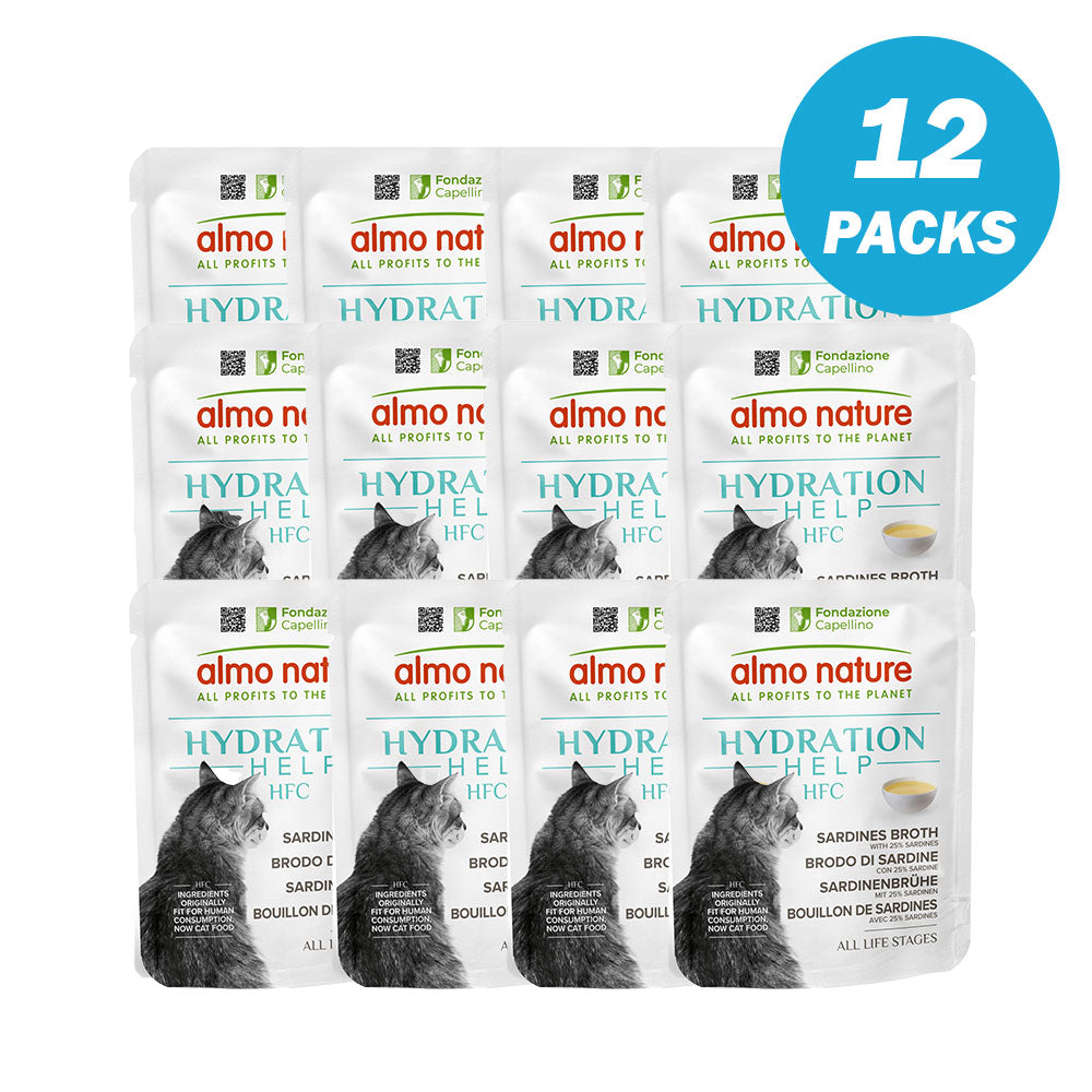 Almo Nature Hydration Help Sardines Broth with Sardines Wet food 50 g - Pack of 12