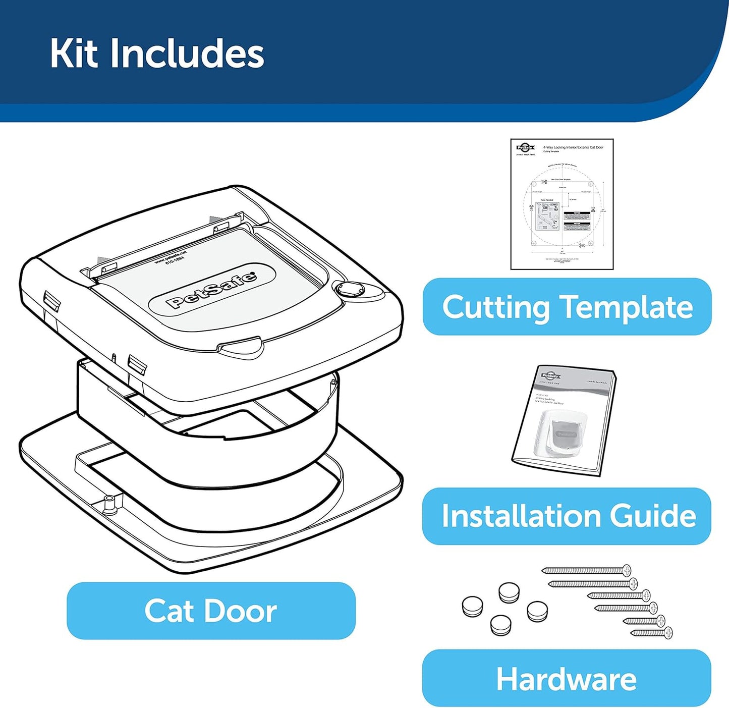 Pet Safe Staywell Deluxe Magnetic Cat Flap (Woodgrain) Cat Flaps and Pet Doors