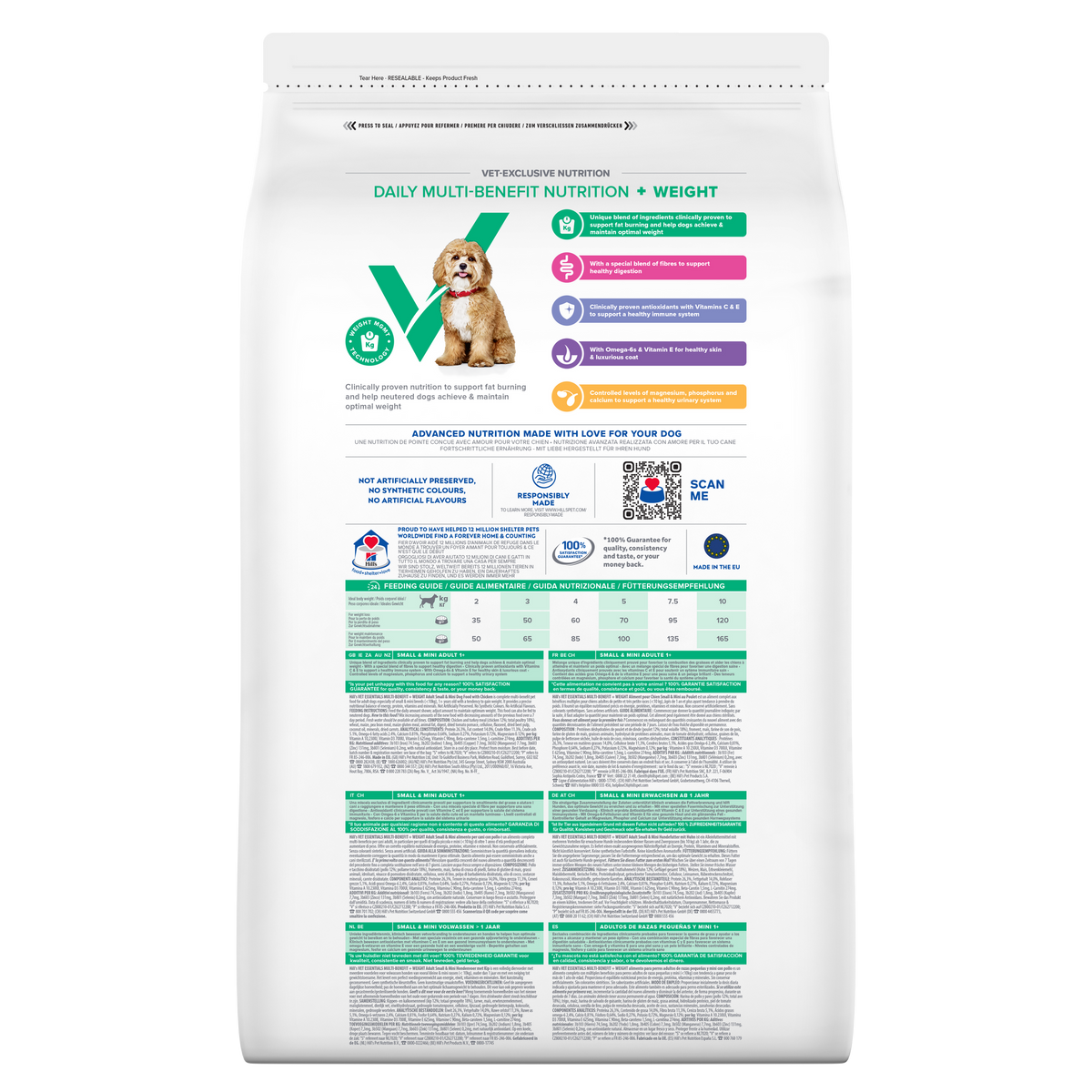 Hill's Vet Essentials Multi-Benefit + Weight Adult Small and Mini with Chicken 700g