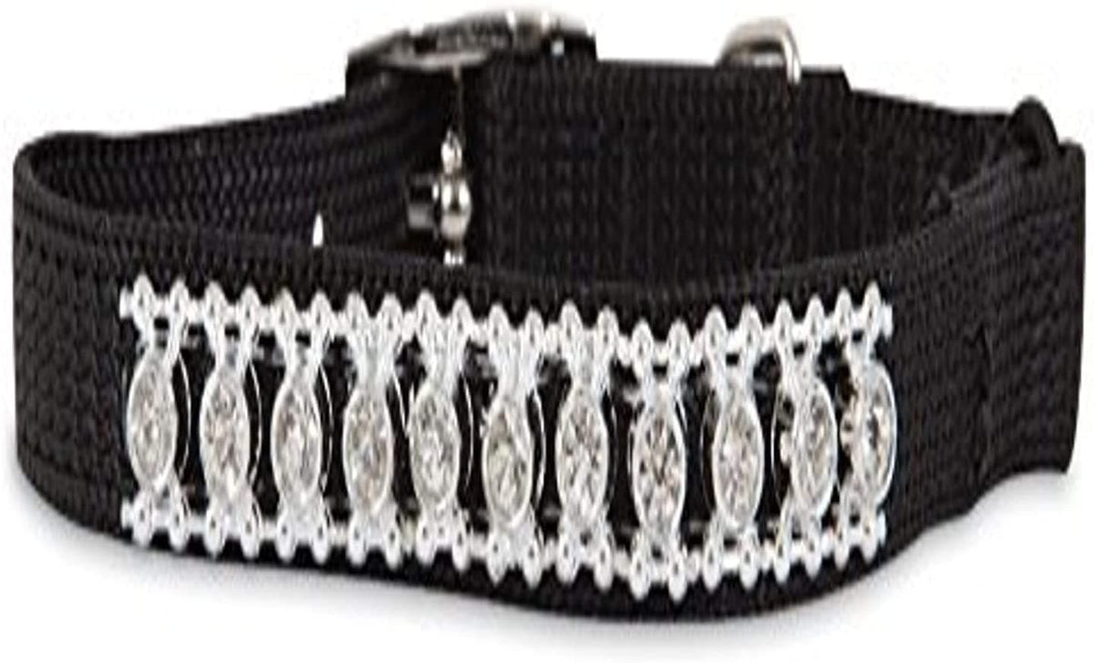 Petmate Aspen Pet Jewel Custom Fit Cat Collar 3/8inc x 8-10inc Black