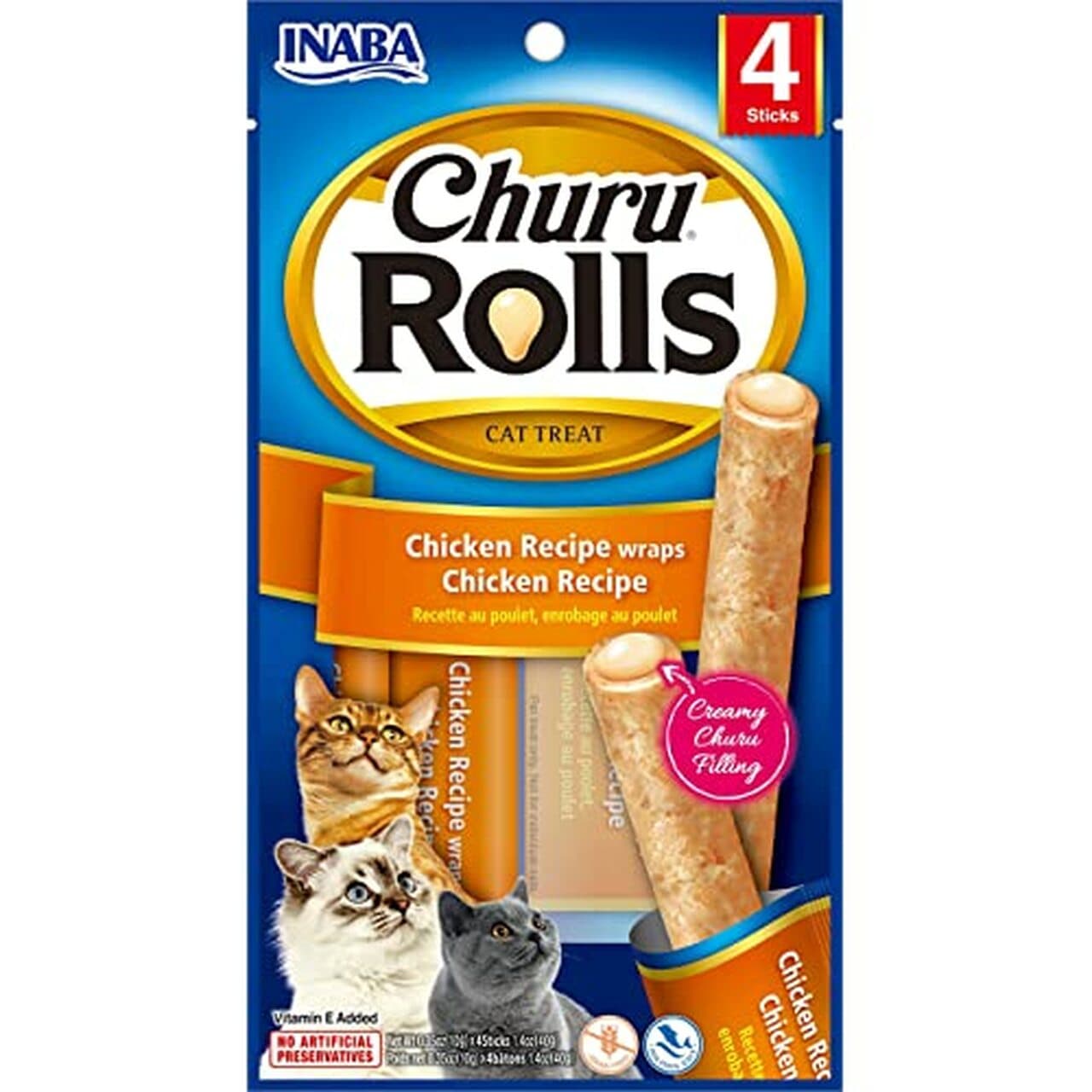 INABA CHURU chicken recipe wraps chicken recipe 40g/4 sticks per pack