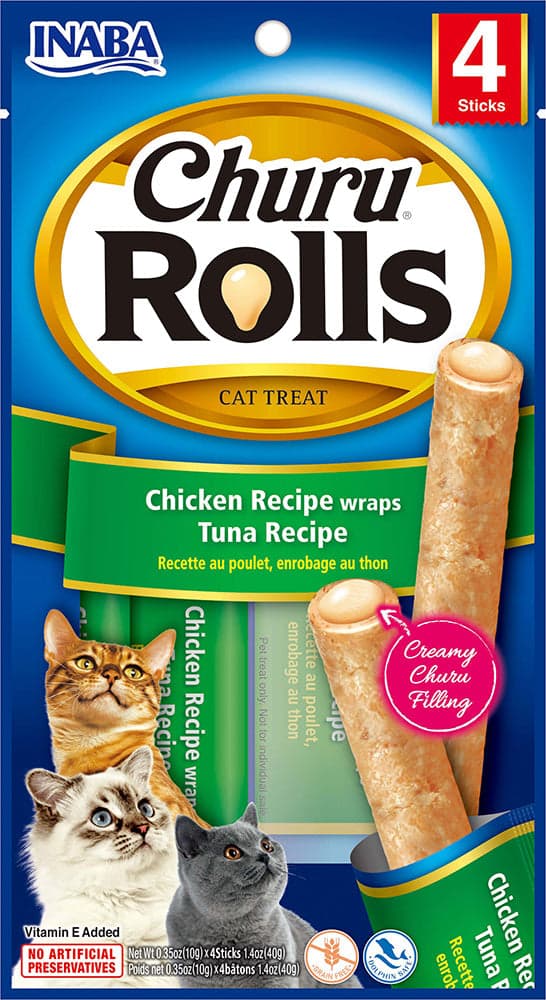 Inaba Churu Chicken Recipe Wraps Tuna Recipe 40G/4 Sticks Per Pack