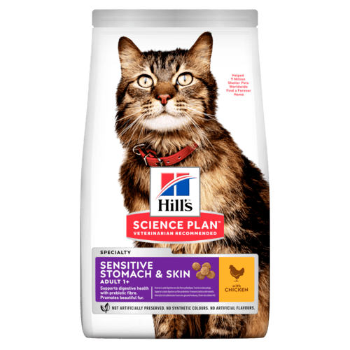 Hill's Science Plan Sensitive Stomach & Skin Adult Cat Food with Chicken (7kg)