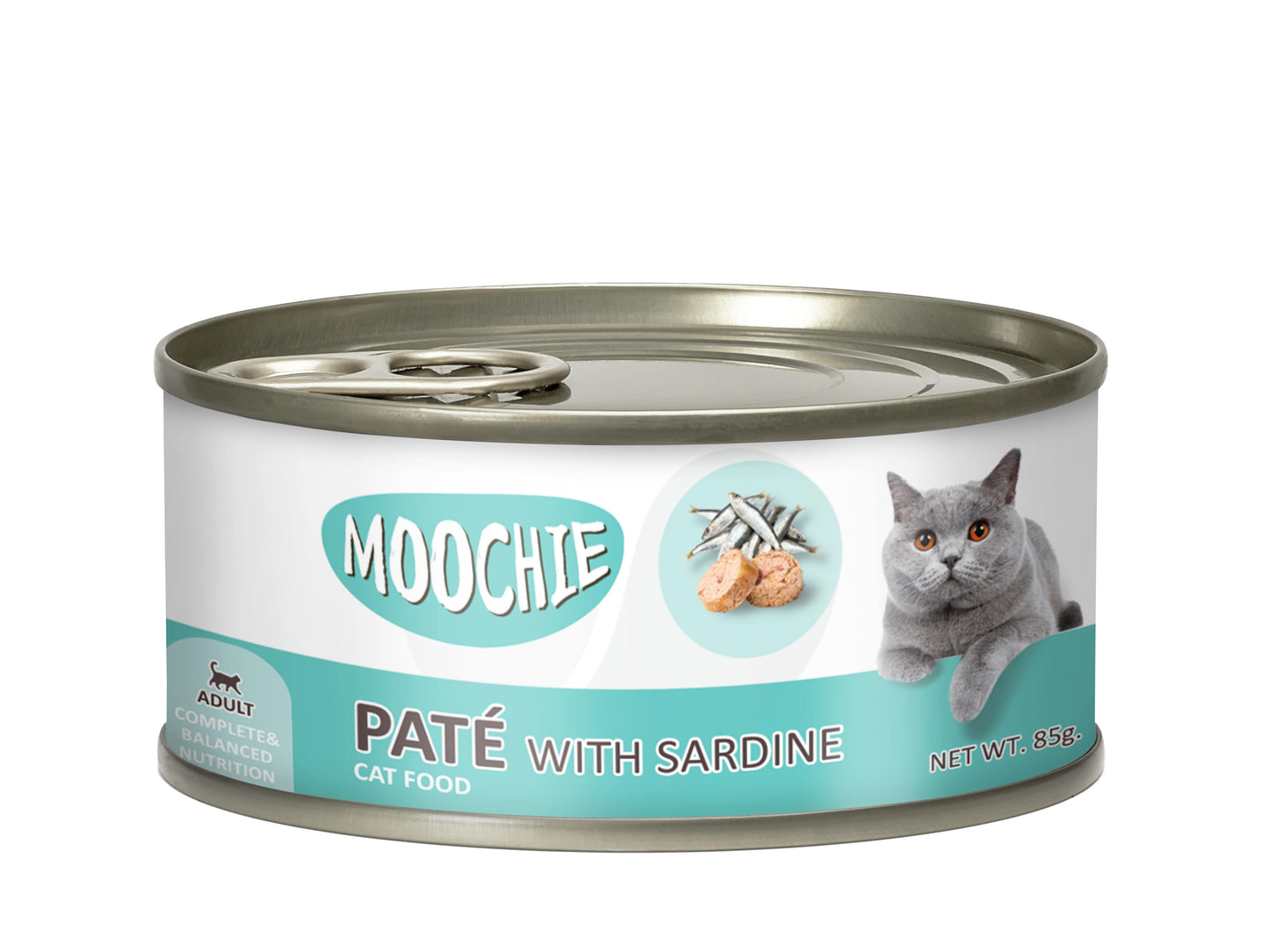 Moochie Adult Loaf with Sardine 85g Can
