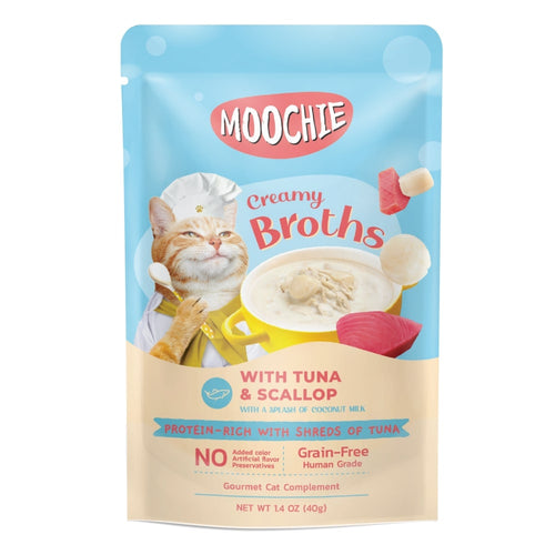 Moochie Creamy Broth with Tuna & Scallop 40g Pouch