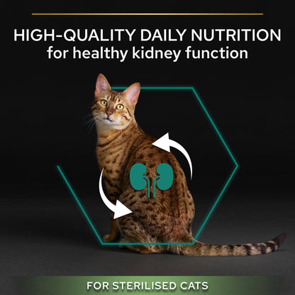 Pro Plan Sterilised Adult Renal Plus Dry Cat Food with Turkey, 1.5 kg