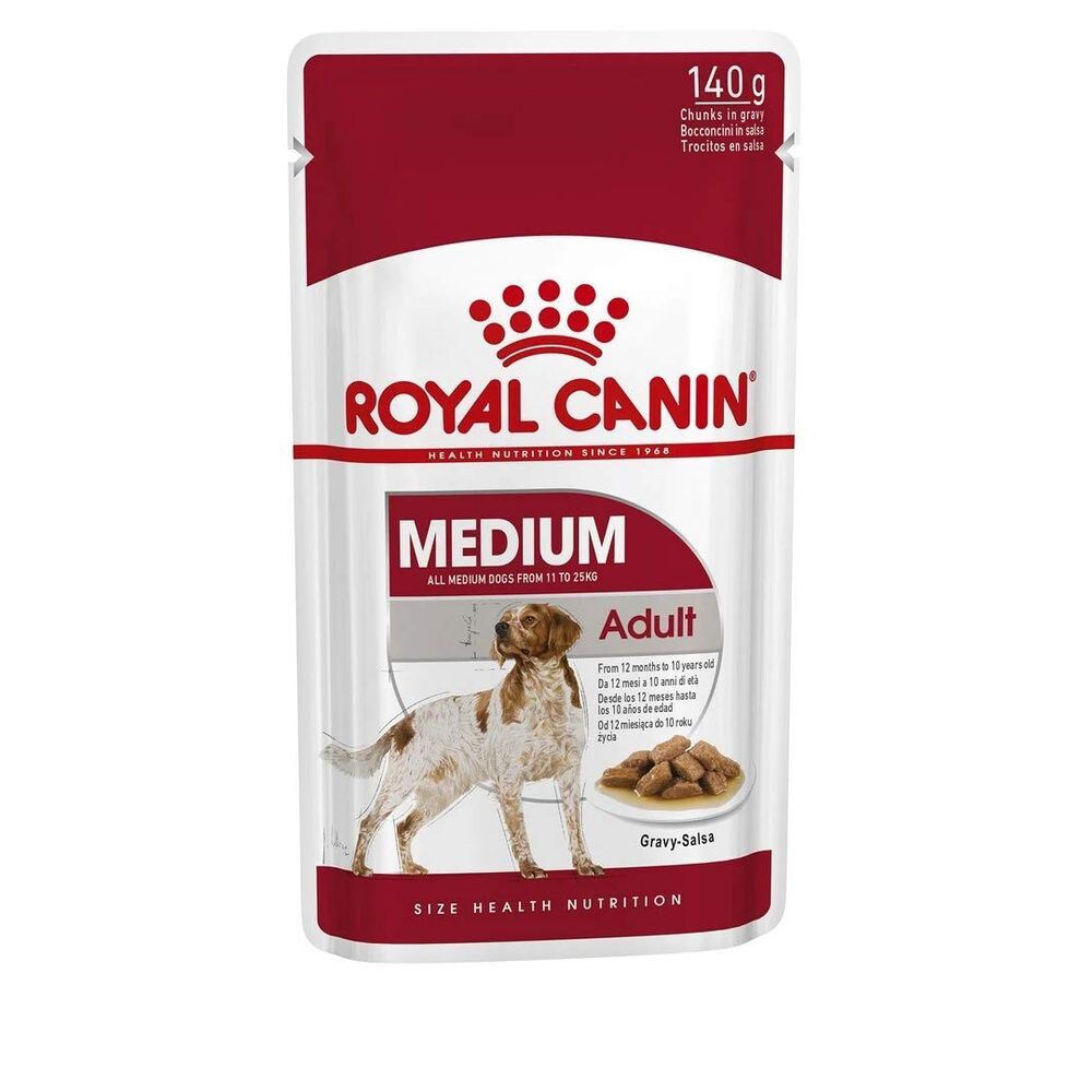 Royal Canin Size Health Nutrition Medium Adult (Wet Food - Pouches) 10 x 140 g