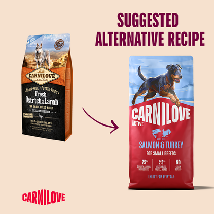 Carnilove Active Salmon & Turkey for Adult Small Breeds Dry Dog Food 12kg