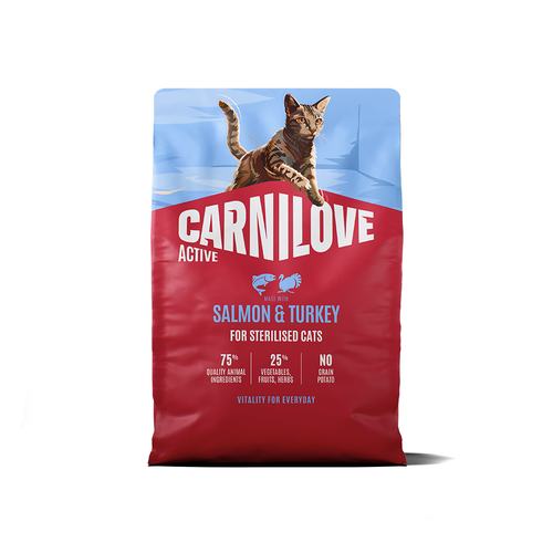 Carnilove Active Salmon & Turkey for Sterilised Adult All Breeds Dry Cat Food 2kg