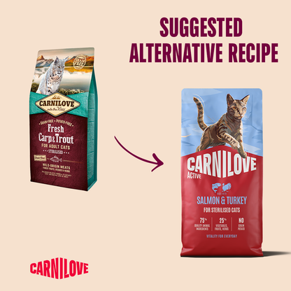 Carnilove Active Salmon & Turkey for Sterilised Adult All Breeds Dry Cat Food 6kg