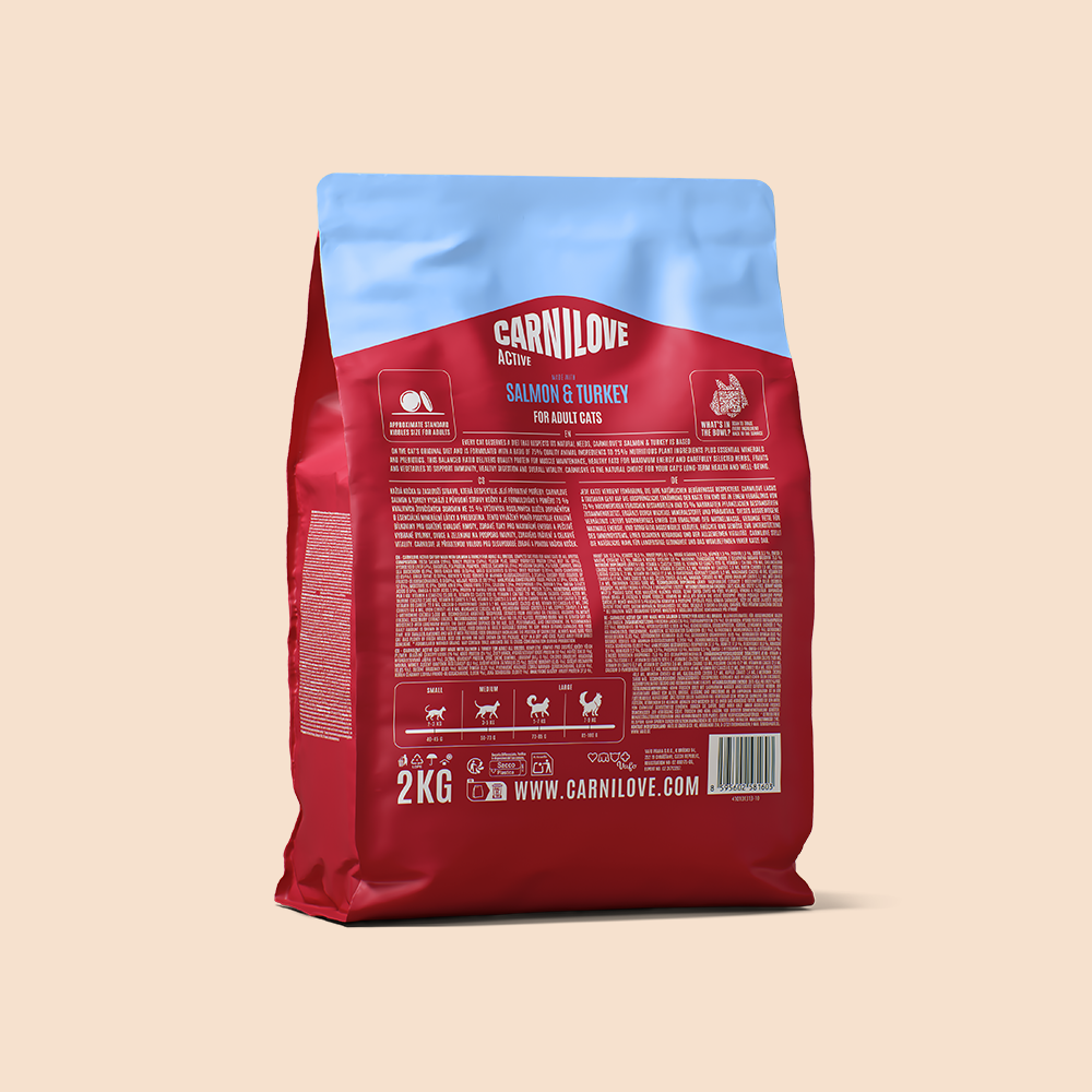 Carnilove Active Salmon & Turkey for Adult All Breeds Dry Cat Food 2kg