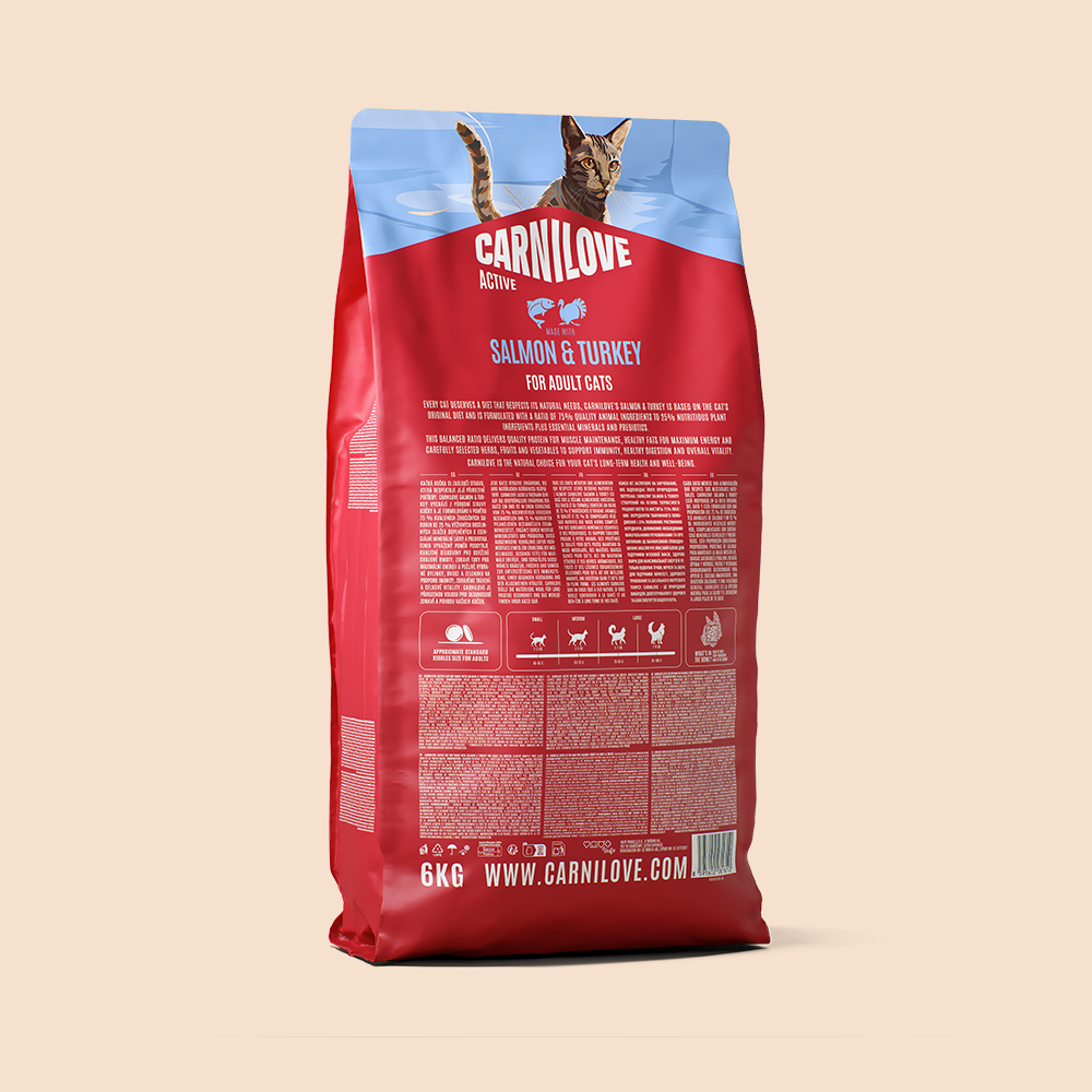Carnilove Active Salmon & Turkey for Adult All Breeds Dry Cat Food 6kg