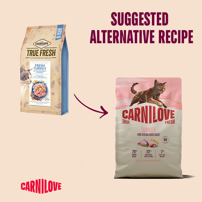 Carnilove True Fresh Turkey for Sterilised Adult All Breeds Dry Cat Food 2kg