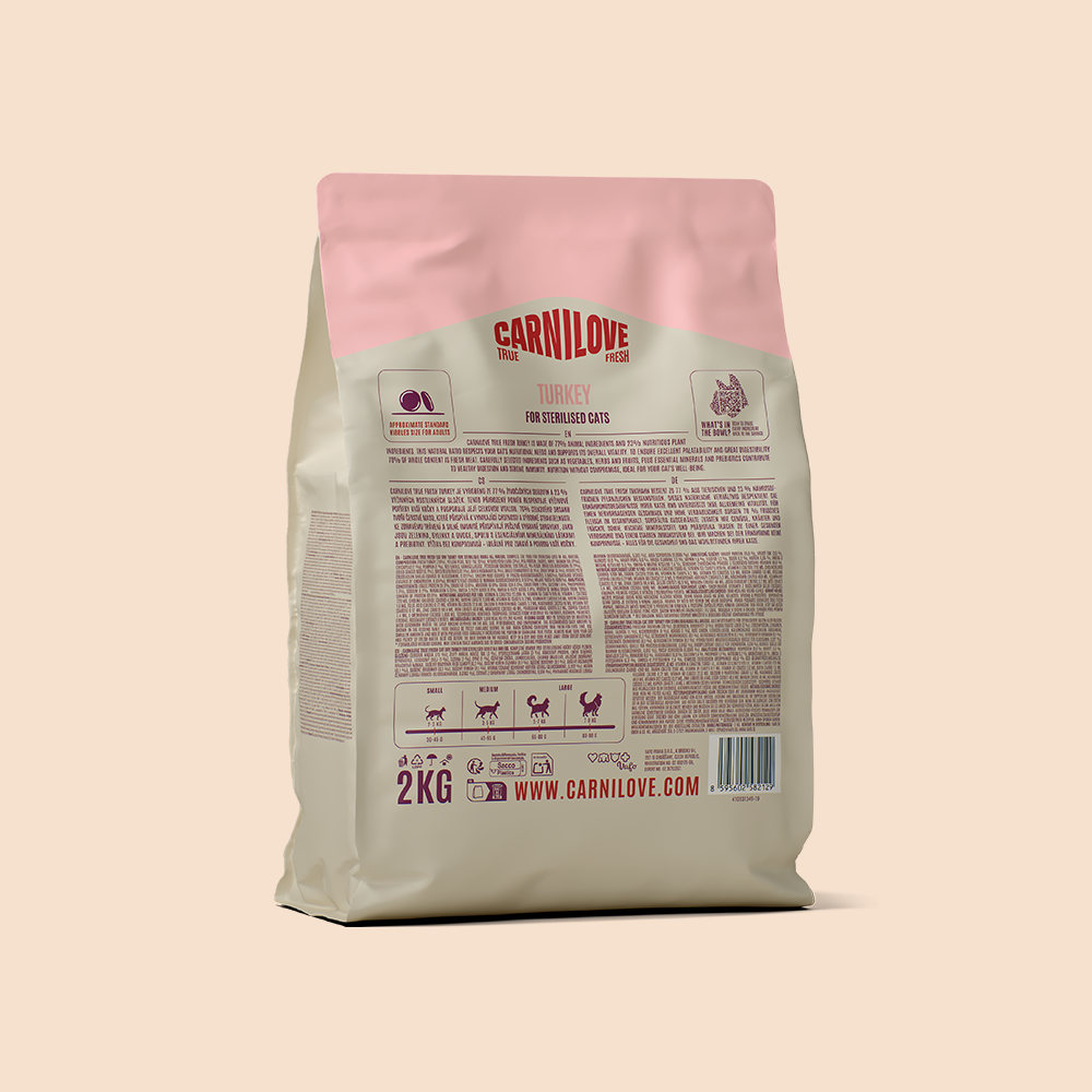 Carnilove True Fresh Turkey for Sterilised Adult All Breeds Dry Cat Food 2kg