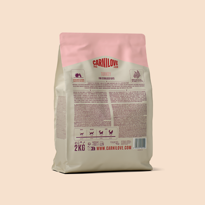 Carnilove True Fresh Turkey for Sterilised Adult All Breeds Dry Cat Food 2kg