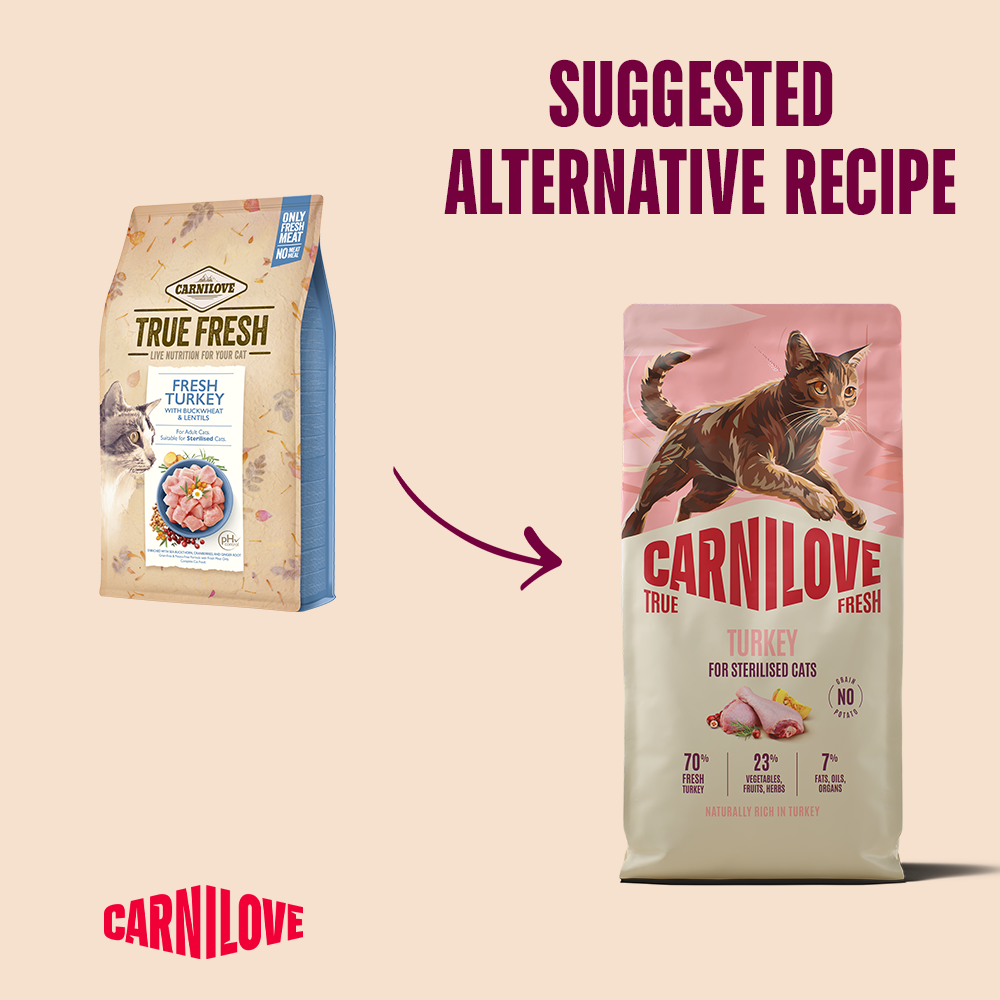 Carnilove True Fresh Turkey for Sterilised Adult All Breeds Dry Cat Food 6kg
