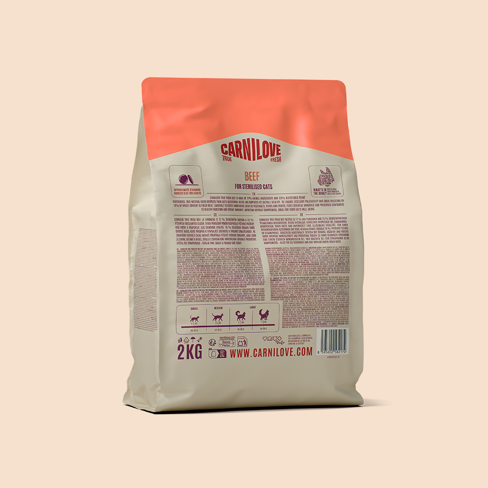Carnilove True Fresh Beef for Sterilised Adult All Breeds Dry Cat Food 2kg