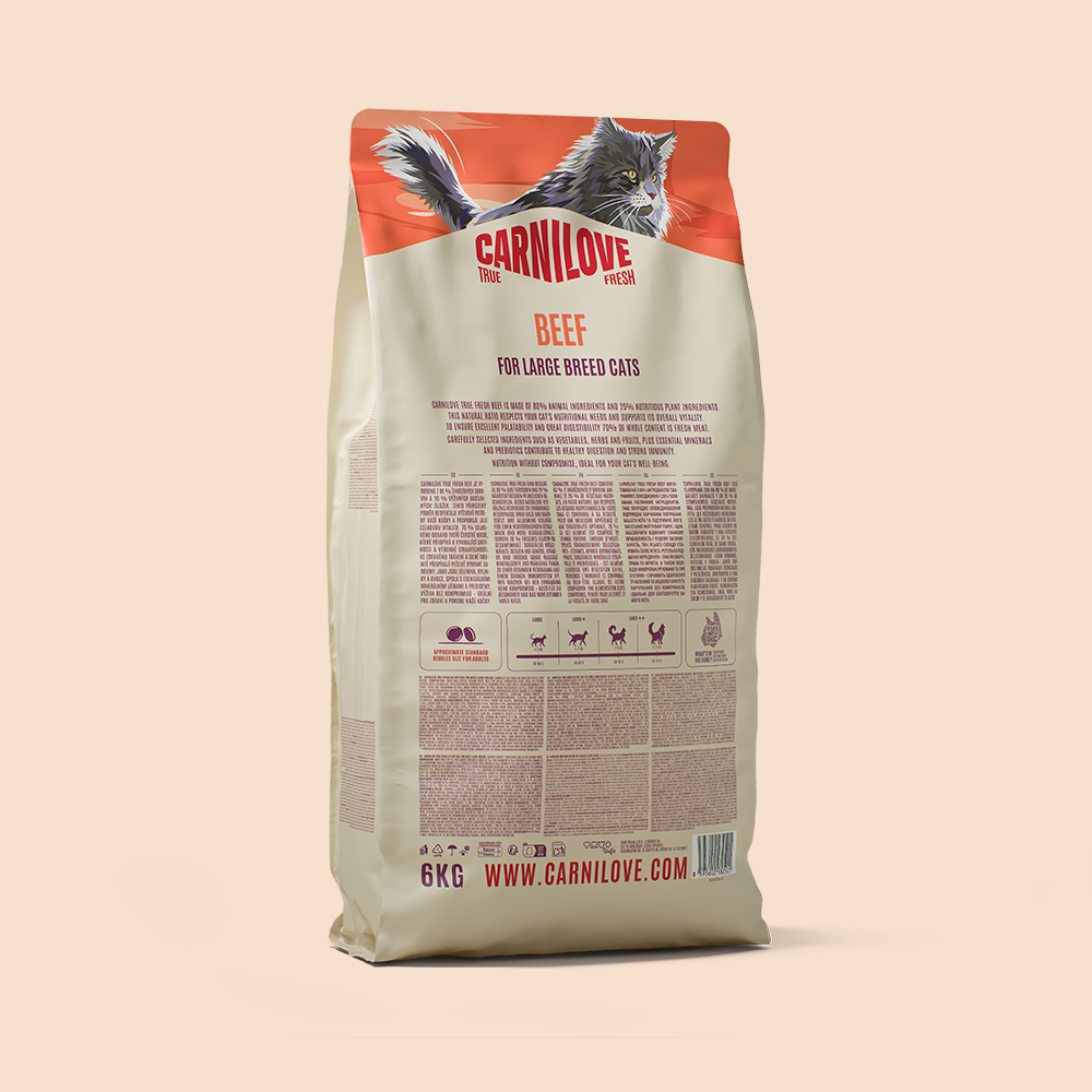 Carnilove True Fresh Beef for Adult Large Breeds Dry Cat Food 6kg