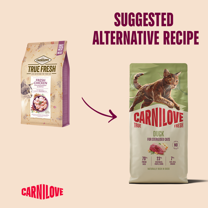 Carnilove True Fresh Duck for Sterilised Adult All Breeds Dry Cat Food 6kg
