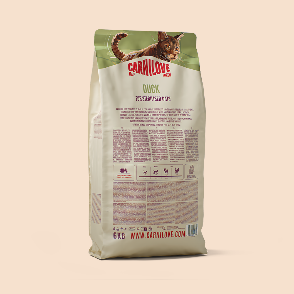 Carnilove True Fresh Duck for Sterilised Adult All Breeds Dry Cat Food 6kg