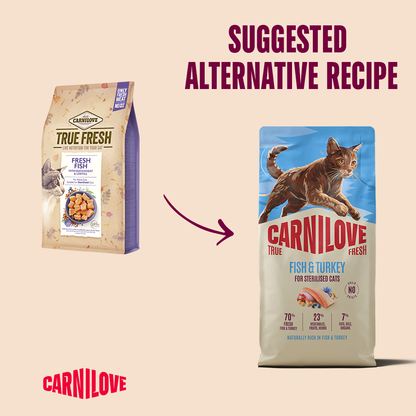 Carnilove True Fresh Fish & Turkey for Sterilised Adult All Breeds Dry Cat Food 6kg