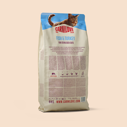 Carnilove True Fresh Fish & Turkey for Sterilised Adult All Breeds Dry Cat Food 6kg