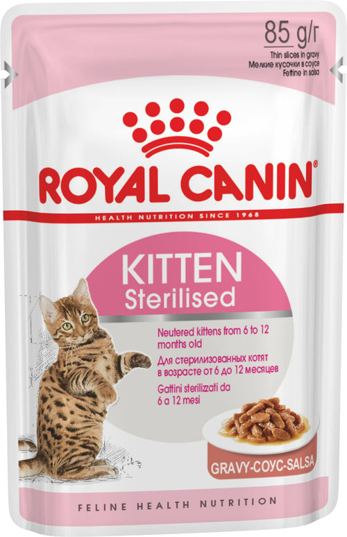 Royal Canin Feline Health Nutrition Kitten Sterilised Gravy (WET FOOD - Pouches)