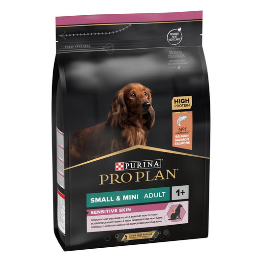 Pro Plan Sensitive Skin Small and Mini Adult, Dry Dog food with Salmon, 3 kg