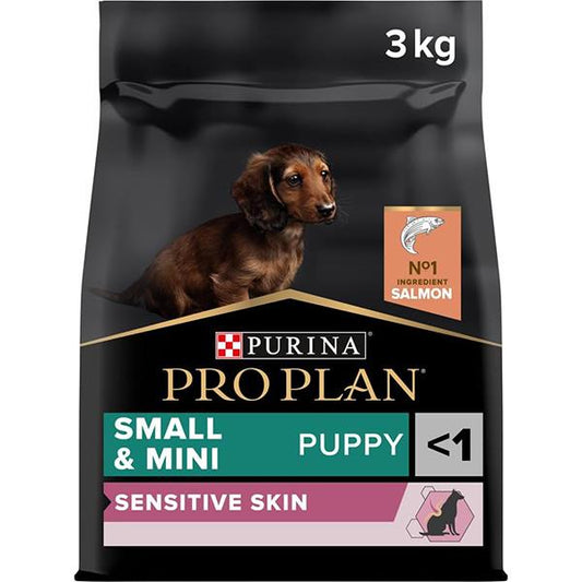 Pro Plan Small and Mini Puppy Sensitive Skin, Dry Dog food with Salmon, 3 kg