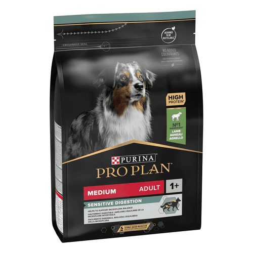 Pro Plan Sensitive Digestion Medium Adult, Dry Dog food with Lamb, 3 kg
