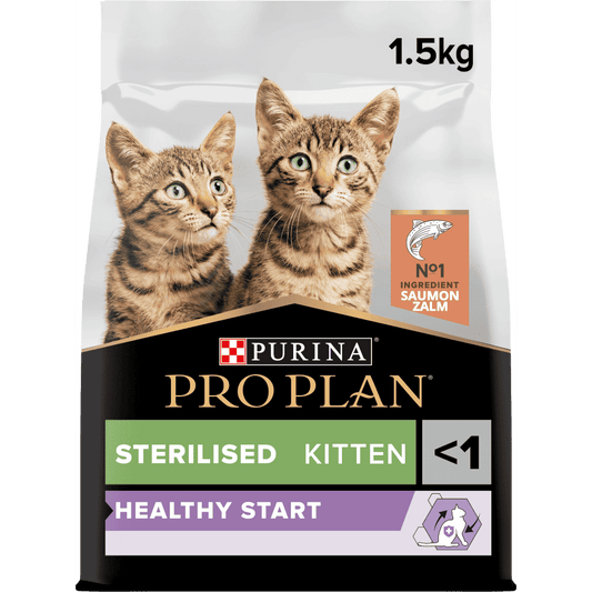 PRO PLAN STERILISED KITTEN HEALTHY START,SALMON 1.5 KG