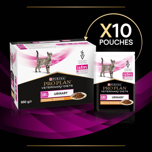 Purina Pro Plan Veterinary Diets UR St/Ox Urinary with Chicken Wet Cat Food 10 x 85g