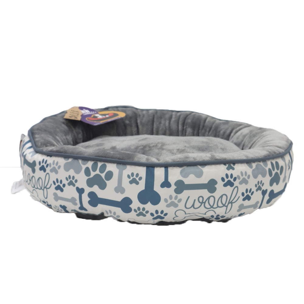 Aahh… Snuggly L46 X w36 X h42Cms Flannel Blue Grey Paw & Bones