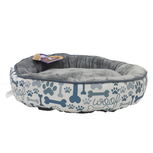 Aahh… Snuggly L46 X w36 X h42Cms Flannel Blue Grey Paw & Bones