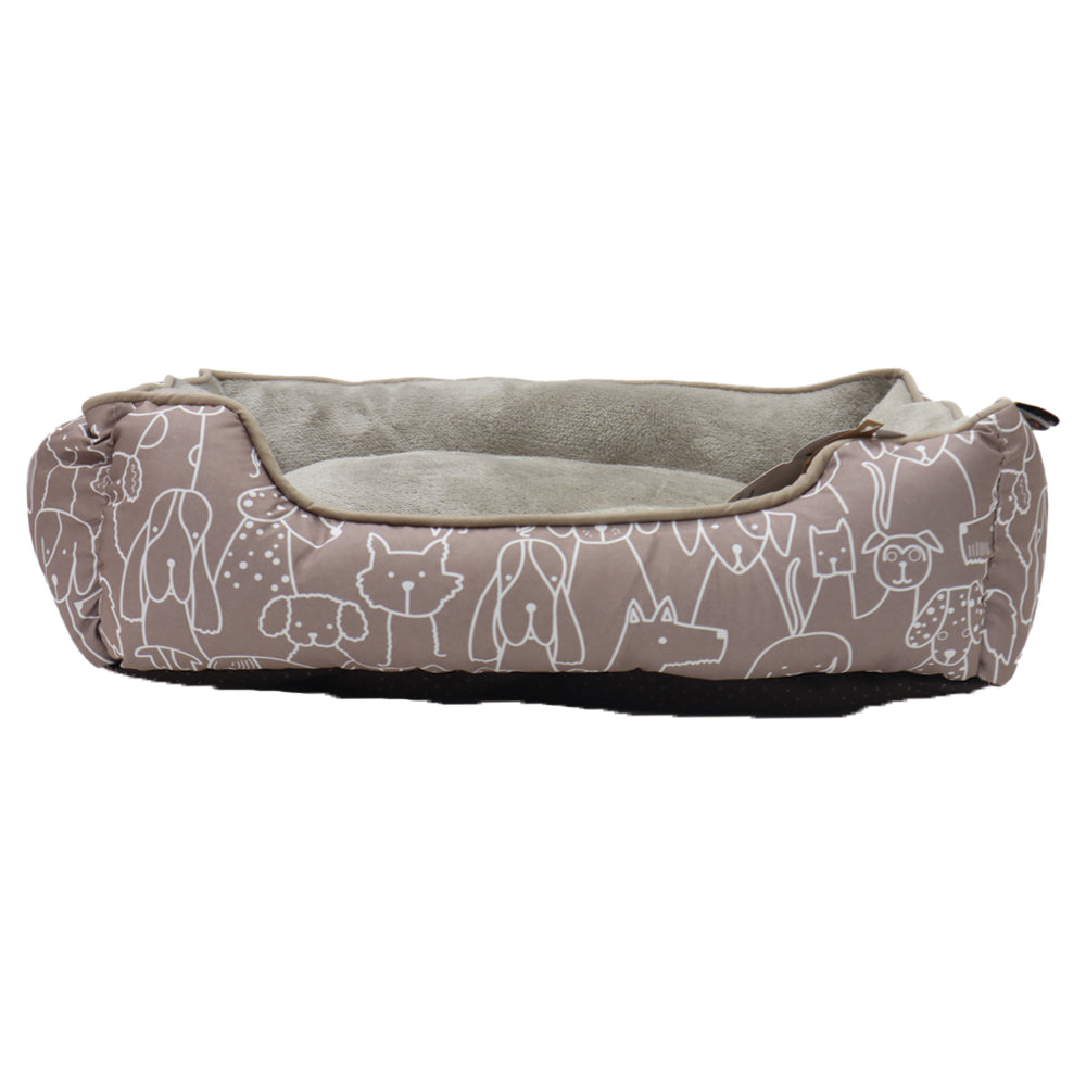 Aahh… Squarey L46 X w36 X h42Cms Flannel Beige Doggies Love