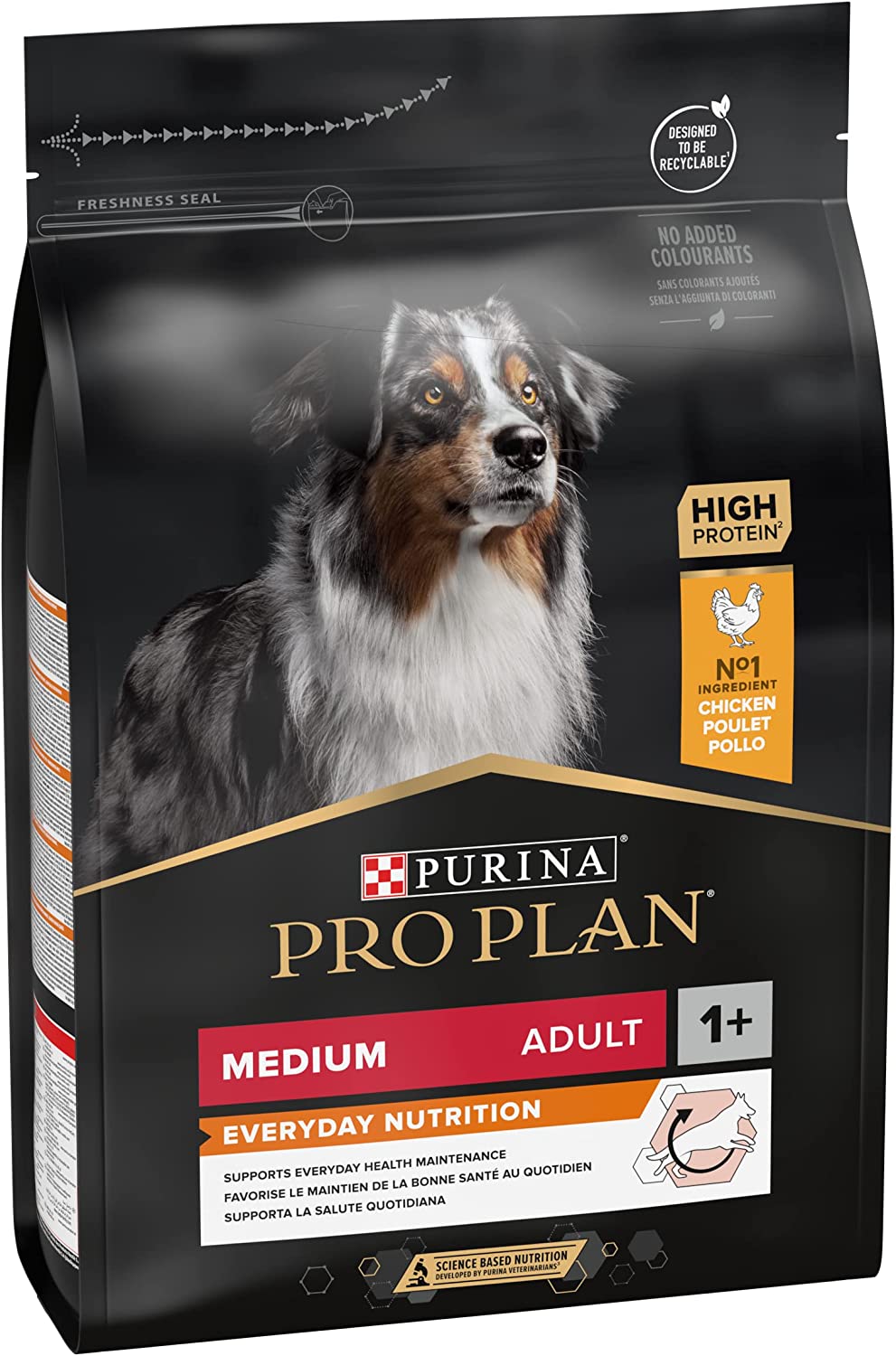 Pro Plan Everyday Nutrition Medium Adult, Dry Dog food with Chicken, 3 kg